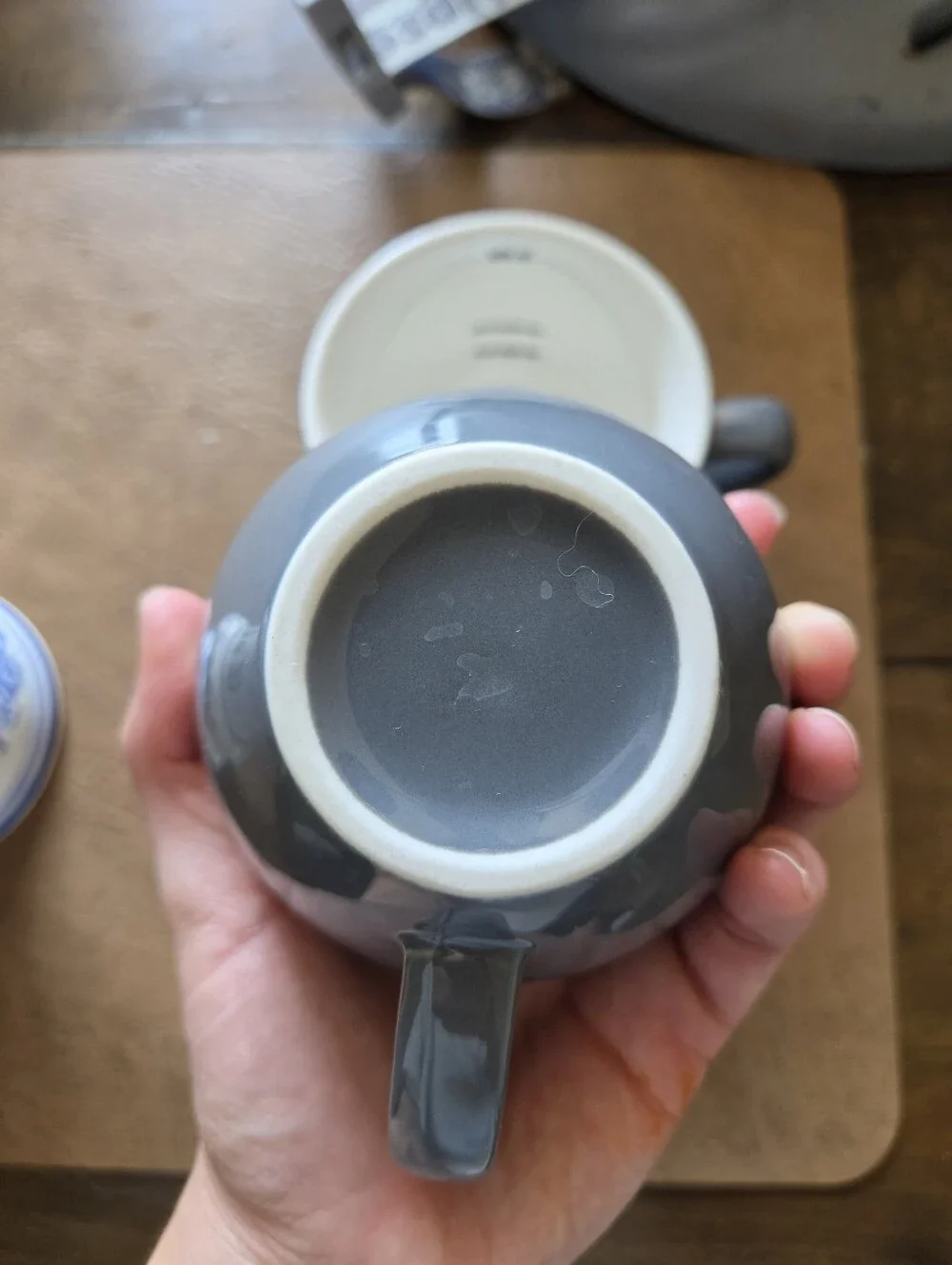Set of 2 Breville Grey Latte Art Espresso Cups with Measurement Markings